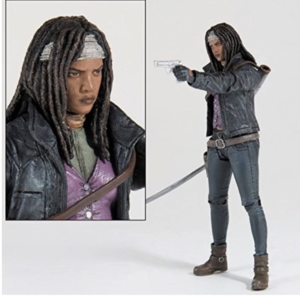 The Walking Dead Michonne plastic action Figurine & Accessories Fan Show Zombie